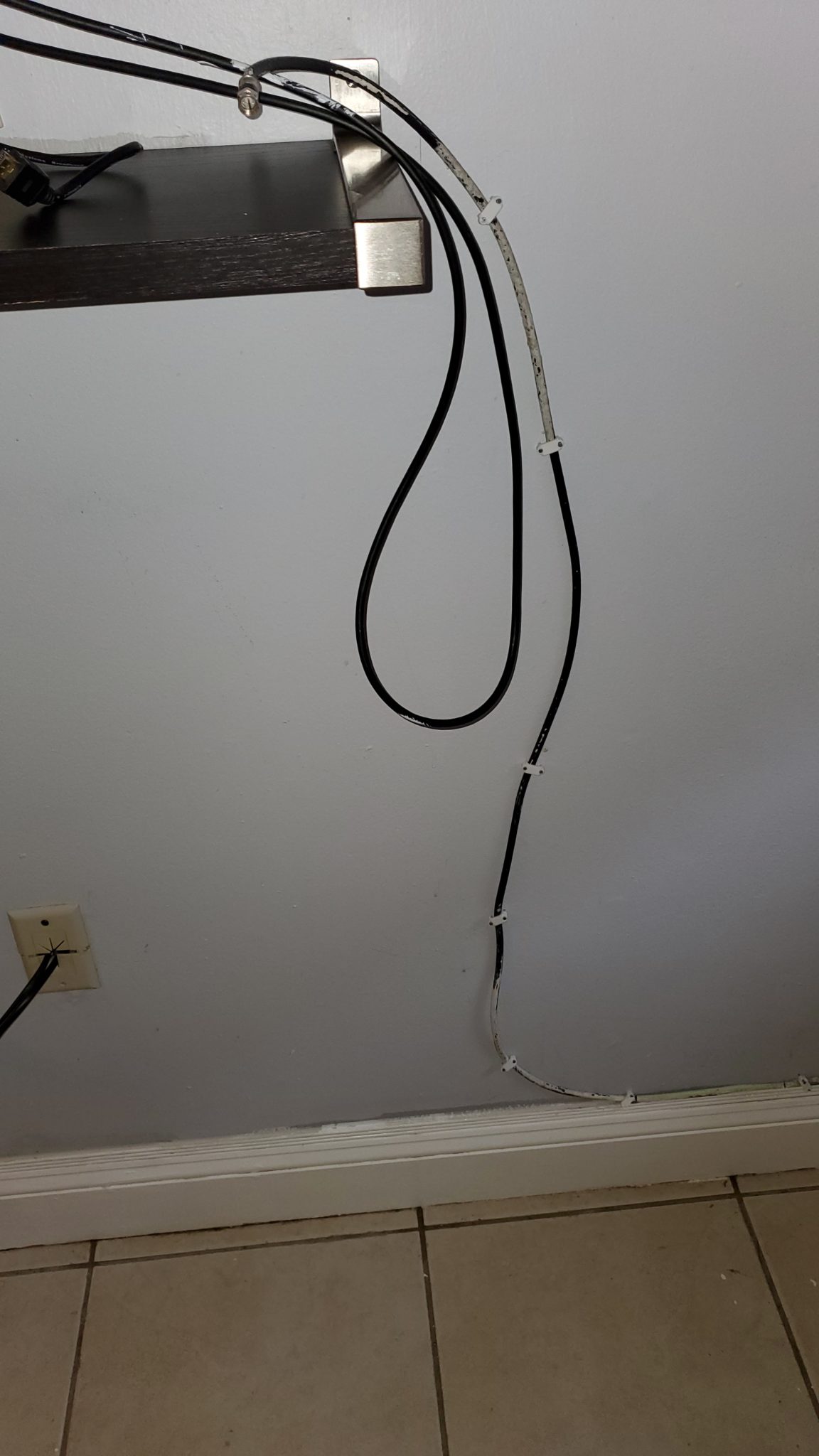Inappropriate cable wire installation